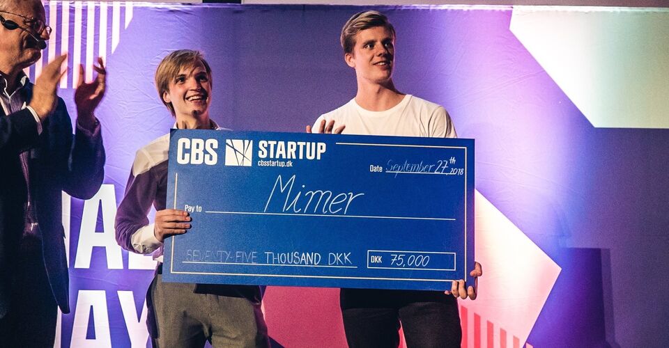 Mimer vinder cbs startup award med over 25% af alle stemmerne. Dermed støttede CBS og CSE officeitl foretagendet